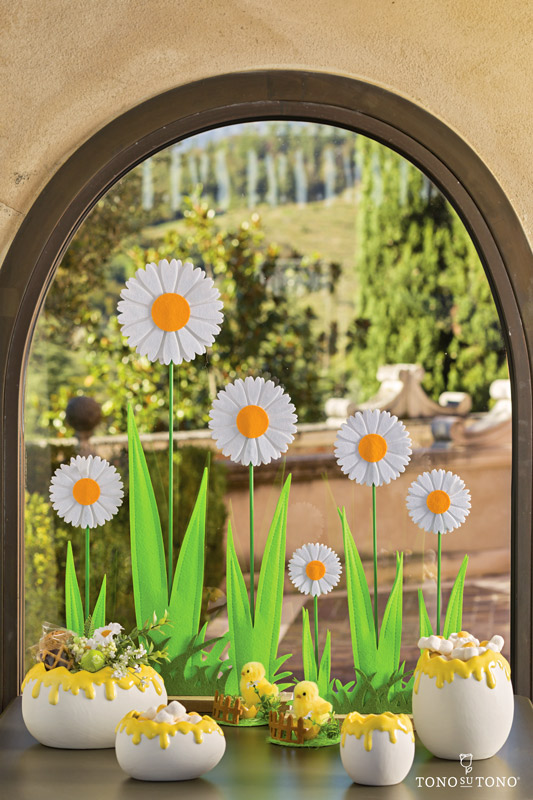 Window of daisies