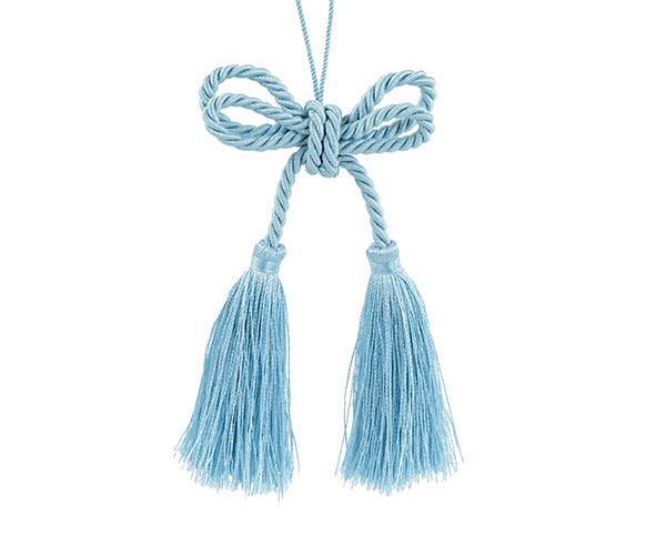 DOPPIO FIOCCO C/NAPPE AZZURRE H.120 MM