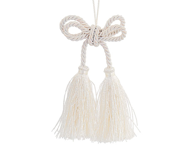 DOPPIO FIOCCO C/NAPPE BIANCHE H.120 MM