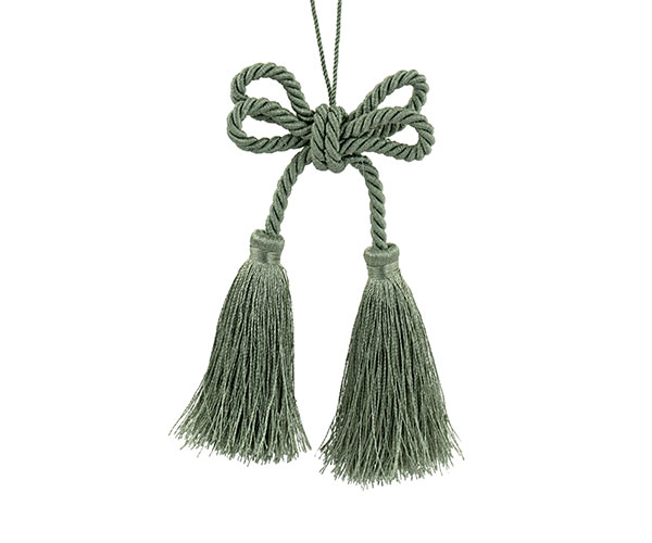 DOPPIO FIOCCO C/NAPPE VERDI SALVIA H.120 MM