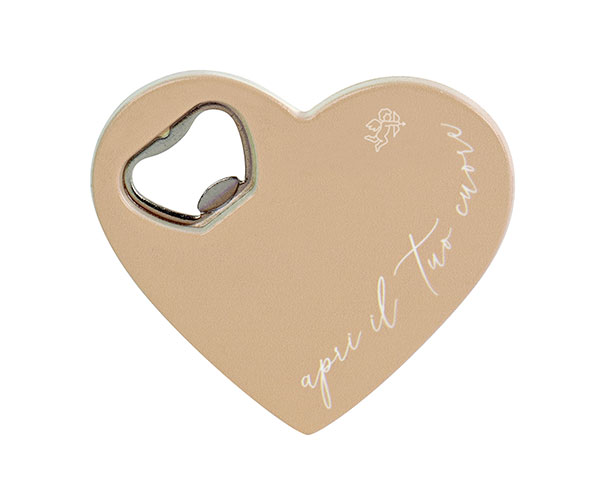 CUORE APRIBOTTIGLIE BEIGE 80X85 MM