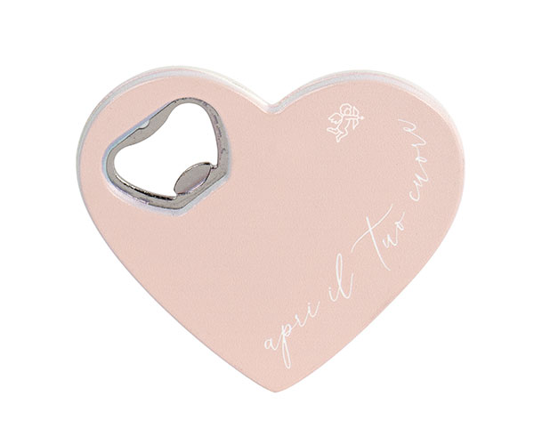 CUORE APRIBOTTIGLIE ROSA 80X85 MM