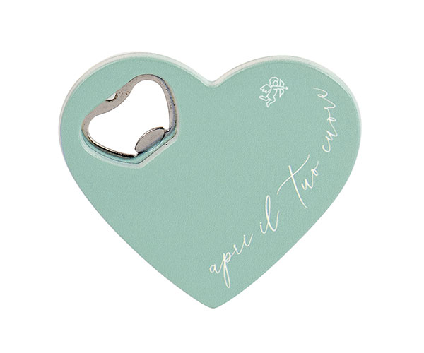 CUORE APRIBOTTIGLIE VERDE 80X85 MM