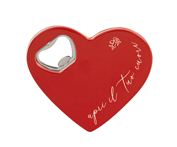CUORE APRIBOTTIGLIE ROSSO 80X85 MM