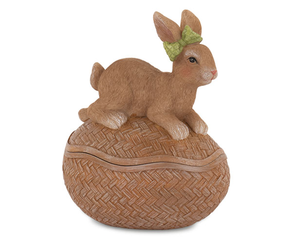 SCATOLA UOVO CON CONIGLIETTO L.130XH.150MM