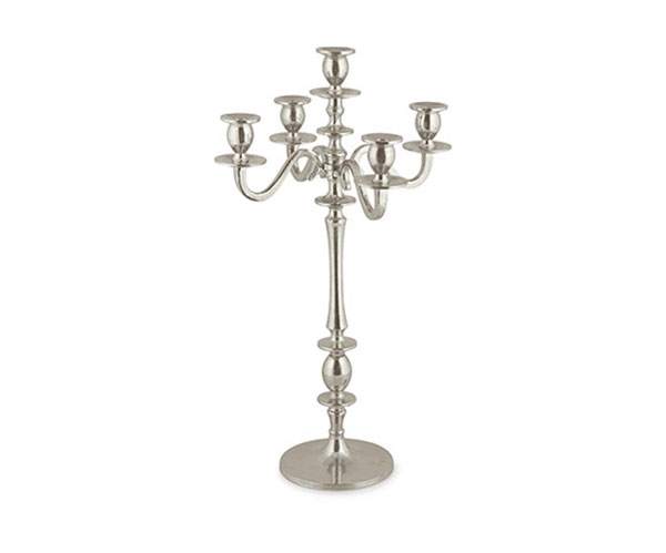 CANDELIERE 5 BRACCI METALLO H.650 MM