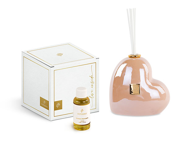 DIFFUSORE CUORE CIPRIA PERLATO C/SCATOLA H.140 MM