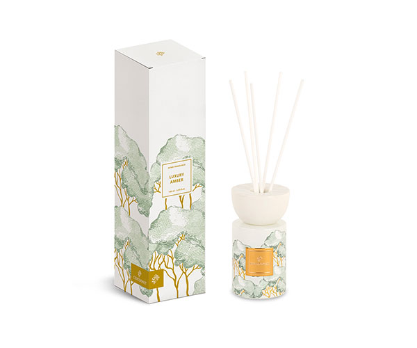 DIFFUSORE 100 ML INTRECCI VERDE C/SCATOLA ø 65XH.120 MM