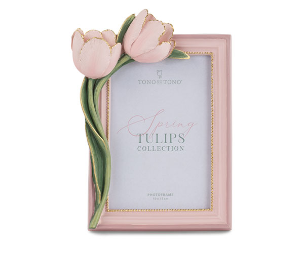 PORTAFOTO SPRING TULIPS ROSA 150X205MM
