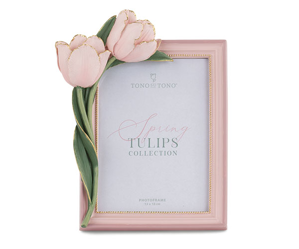 PORTAFOTO SPRING TULIPS ROSA 185X240MM