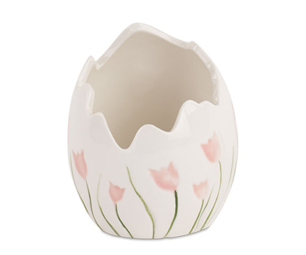 UOVO CACHEPOT TULIPANI ROSA ø 80XH.95MM