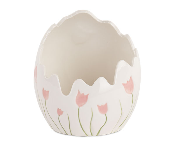 UOVO CACHEPOT TULIPANI ROSA ø 120XH.135MM