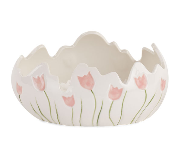 UOVO CACHEPOT TULIPANI ROSA 175X115XH.85MM