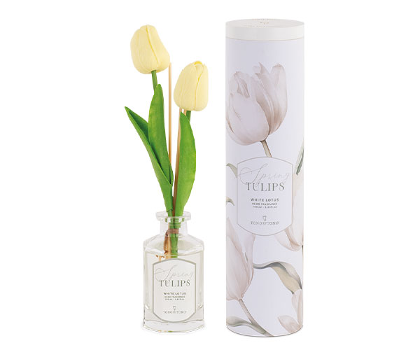 DIFFUSORE BIANCO SPRING TULIPS 100 ML CON SCATOLA ø 60XH.120MM