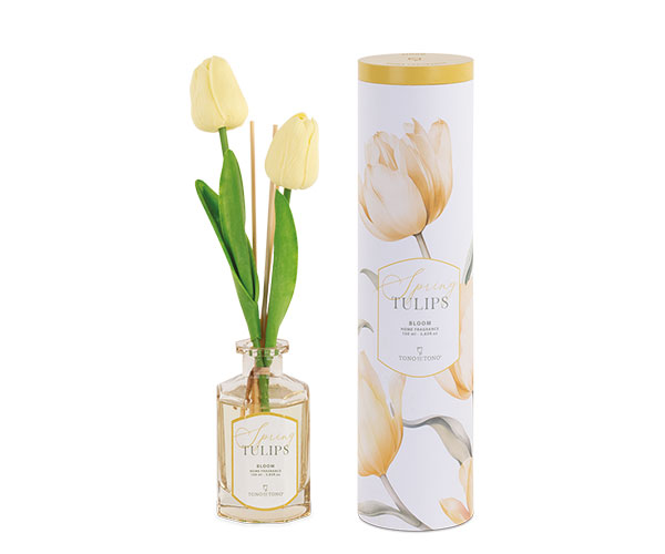 DIFFUSORE GIALLO SPRING TULIPS 100 ML CON SCATOLA ø 60XH.120MM