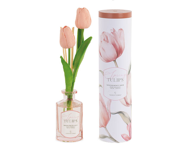 DIFFUSORE ROSA SPRING TULIPS 100 ML CON SCATOLA ø 60XH.120MM