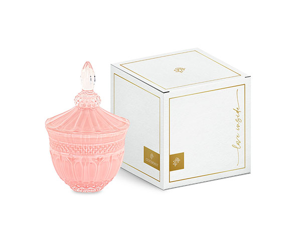 POTICHE ROSA C/SCATOLA ø 115XH.170 MM