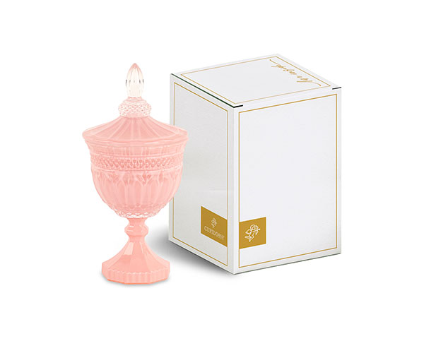 POTICHE COPPA ROSA C/SCATOLA ø 115XH.240 MM