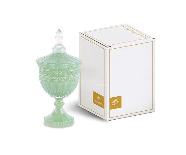 POTICHE COPPA VERDE C/SCATOLA ø 115XH.240 MM