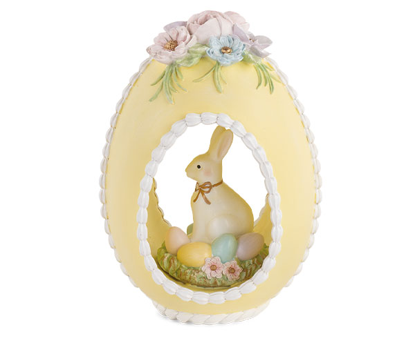 UOVO GIALLO CON CONIGLIETTO H.205MM