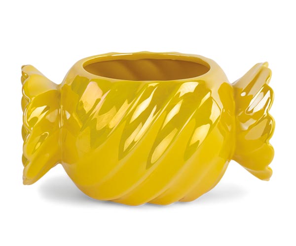 CACHEPOT CARAMELLA GIALLA 200X140XH.130MM