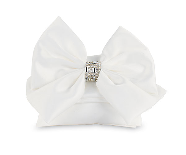 BUSTA BIANCA C/FIOCCO C/STRASS 100X120 MM