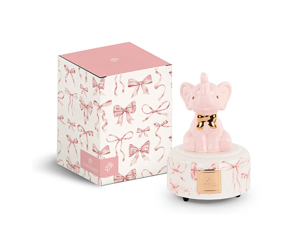 ELEFANTINO CARILLON ROSA C/SCATOLA H.120 MM