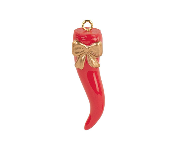 CORNETTO ROSSO C/FIOCCO ORO DA APP H.47 MM