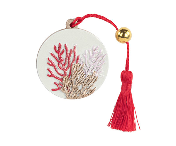 DECO CORALLO ROSSO C/NAPPA DA APP. H 50 MM