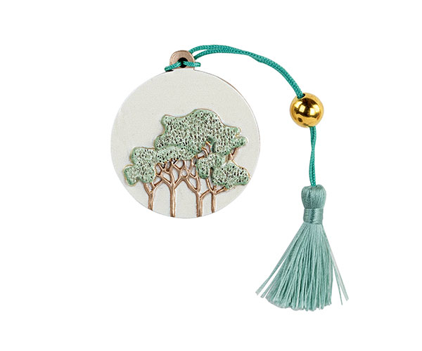 DECO INTRECCI VERDE C/NAPPA DA APP. H 50 MM