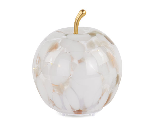 MELA BIANCA/RAME CON LED RICARICABILE USB H.175MM