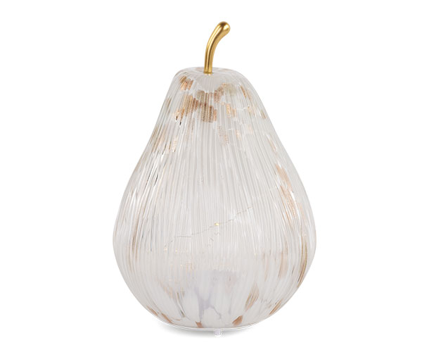 PERA BIANCA/RAME CON LED RICARICABILE USB H.265MM