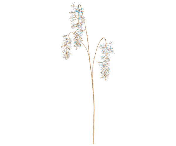 RAMO 3 GRAPPOLI FIORI IRIDESCENTI H.1040MM