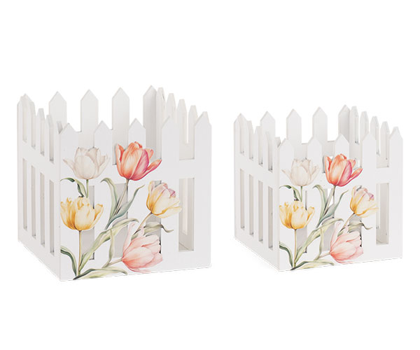 SET 2 CONTENIT.RECINTI SPRING TULIPS 120X120X120 140X140X140MM