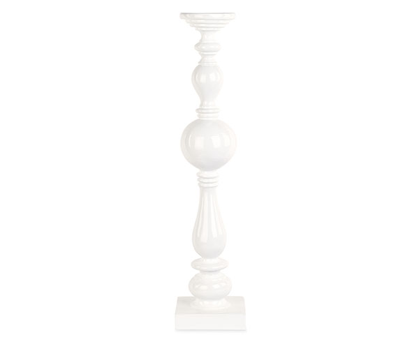 CANDELABRO RESINA BIANCO H.780 MM