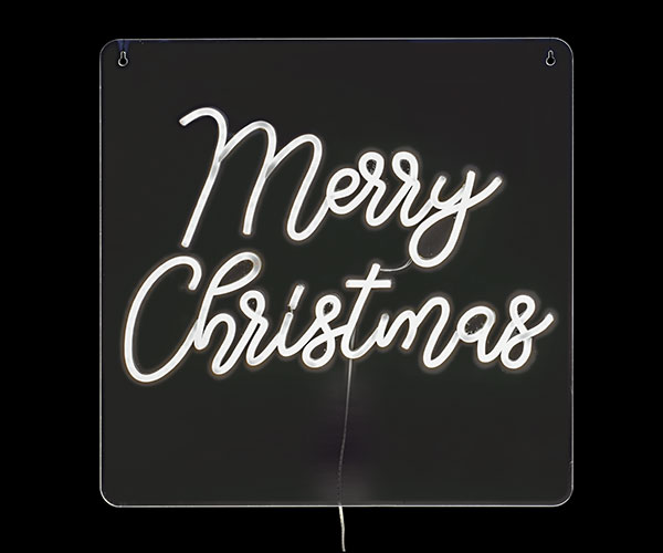 PANN.MERRY CHRISTMAS NEON USB 500X500 MM