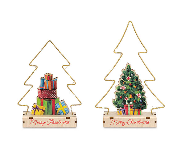 ALBERO LED MERRY CHRISTMAS ASS H.300 MM