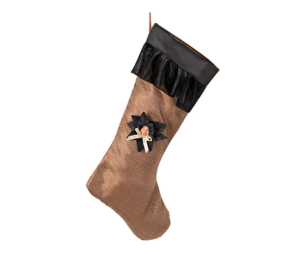 CALZA BEFANA NERA-RAME 600 MM