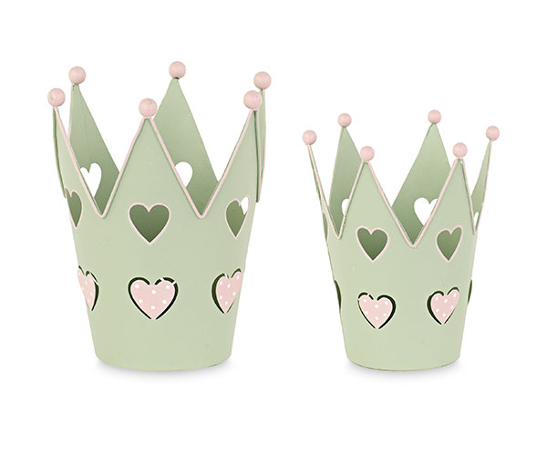 SET 2 CORONE METALLO MENTA