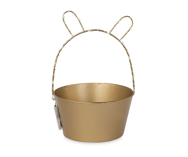CESTINO ORO ORECCHIE CONIG LED