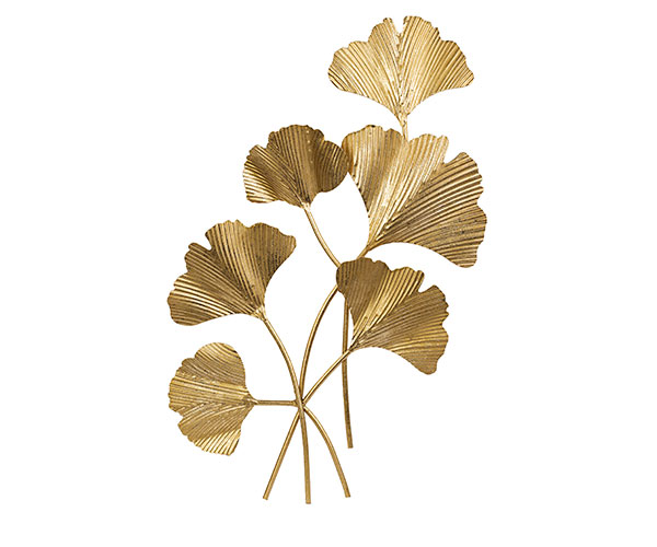 FOGLIE GINGKO METALLO ORO 380X680 MM