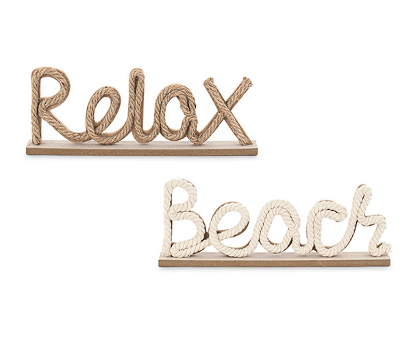 SCRITTA BEACH-RELAX CON BASE 