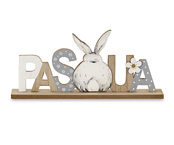 SCRITTA PASQUA LEGNO