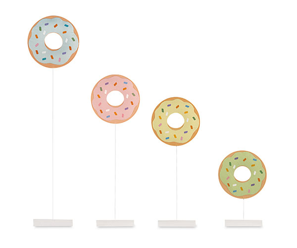 SET 4 DONUTS VERDE/GIAL/ROSA/AZZ