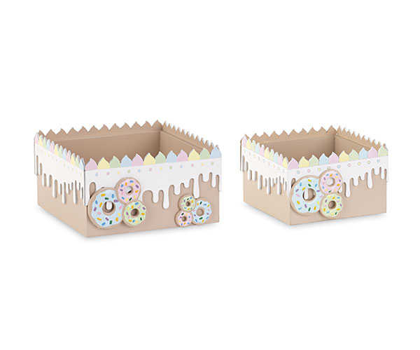 SET 2 SCATOLE QUADRATE CON DONUTS