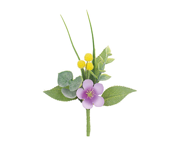 PICK FIORE VIOLA CON MIMOSA