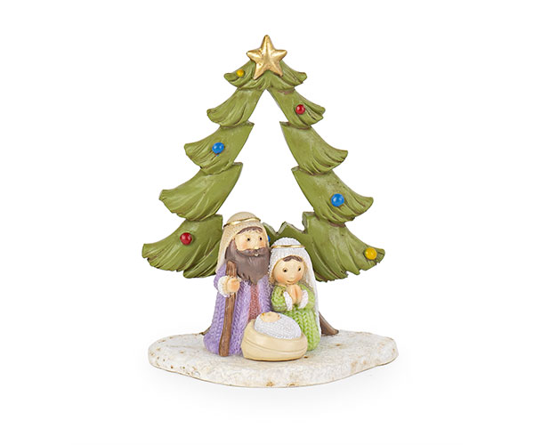 NATIVITA' CON ALBERO H.80 MM