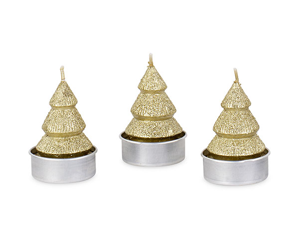 SET 6 CAND. T-L ALBERO ORO H.60 MM