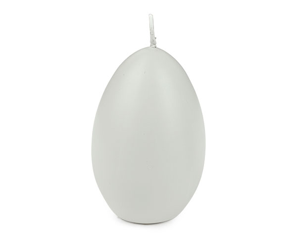 BOX 2 CANDELE UOVO GRIGIO