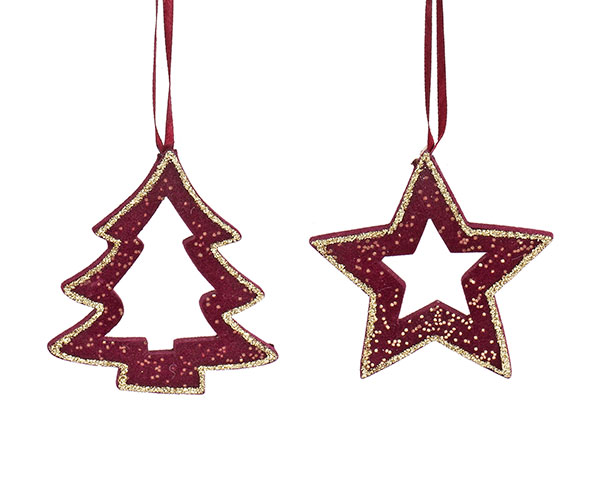 STELLA/ALBERO BORD.FLOCCATO H.75 MM